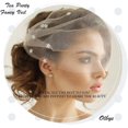 thumbnail image 4 of GHSDFBB Bridal Wedding Birdcage Veil Short White Lace Veil with Comb Single Layer Veil Flower Rhinestone Birdcage Veil for Tea Party Fascinator Prom Wedding Veils, 4 of 4