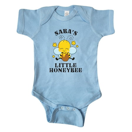 

Inktastic Cute Bee Saba s Little Honeybee with Stars Gift Baby Boy or Baby Girl Bodysuit