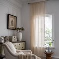 thumbnail image 6 of Vireellx Cream White Sheer Boho Curtain with Green Tassels, Cotton Linen Bohemian Accent Floral Window Treatment Panel, 6 of 7