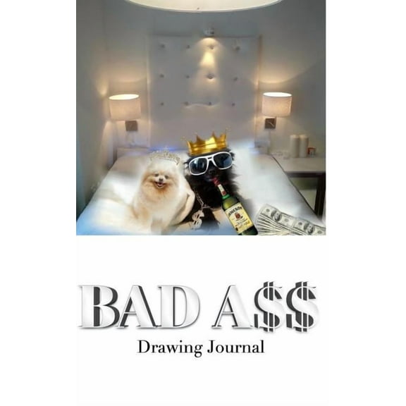 Badass Dog Drawing Journal: Badass Drawing Blank Journal, (Paperback)