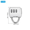 thumbnail image 2 of 3 Digit Combination Padlock Steel Security Cable 6.5Ft Travel Chain Lock, Green, 2 of 7