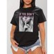 thumbnail image 1 of For Summer & Spring, Short Sleeve Crew Neck Shut Up Print T-Shirt, Women's Casual Top Tee Tee For Adult, Men, Women, Teen, Teenager, Adolescent, Youth, 1 of 8