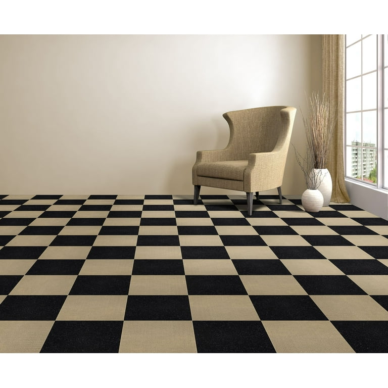 Achim Nexus Self Adhesive Carpet Floor Tile - 12 inches x 12 inches, Jet Achim Nexus Self Adhesive Carpet Floor Tile - 12 inches x 12 inches, Jet