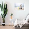 thumbnail image 5 of Zen Stone Canvas Wall Art Spa Stone with White Flower and Butterfly Picture Bathroom Wall Art Modern Spa Artwork for Spiritual Yoga Room Bedroom Picture Wall Decor, 5 of 6
