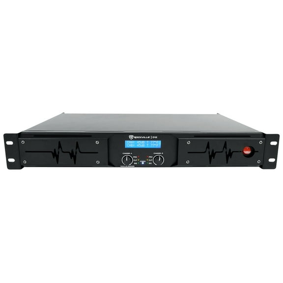 Rockville D12 5000w Peak/1400w RMS Power Amplifier 2 Channel Class D Pro/DJ Amp