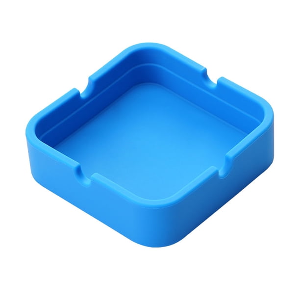 Fiudx Cenicero de Gel de Sílice, Resistente a Altas Temperaturas, Fácil de Limpiar, Apto para Lavavajillas, Diseño Ligero y Portátil, Perfecto para Uso Doméstico o Exterior, Tamaño 8 X 8 X 2,3 Cm.