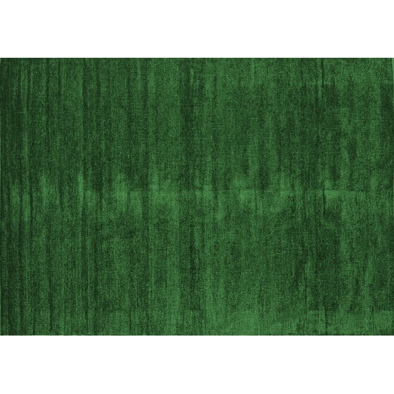 Ahgly Company Indoor Rectangle Abstract Emerald Green Contemporary Area Rugs, 2' x 3'