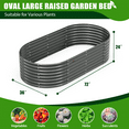 thumbnail image 3 of TRAMULL 6X3X2 ft Galvanized Raised Garden Bed, Oval Above Ground Modular Metal Planter Boxes Outdoor for Vegetables Flowers Herbs, Anti-Rust & Easy-Setup, Quartz Grey, 3 of 8