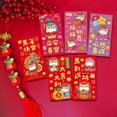 thumbnail image 5 of 6 Pack 2026 Chinese Lunar New Year Red Envelopes, Year of the Horse Themed Hong Bao for Lucky Money Gifts, Gold Foil Printed Design for Festive Occasions, 5 of 6