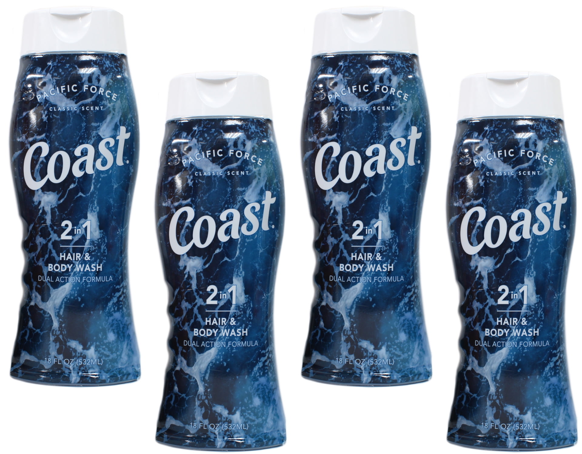 4 Pack Coast Classic Scent Hair & Body Wash 18oz Each