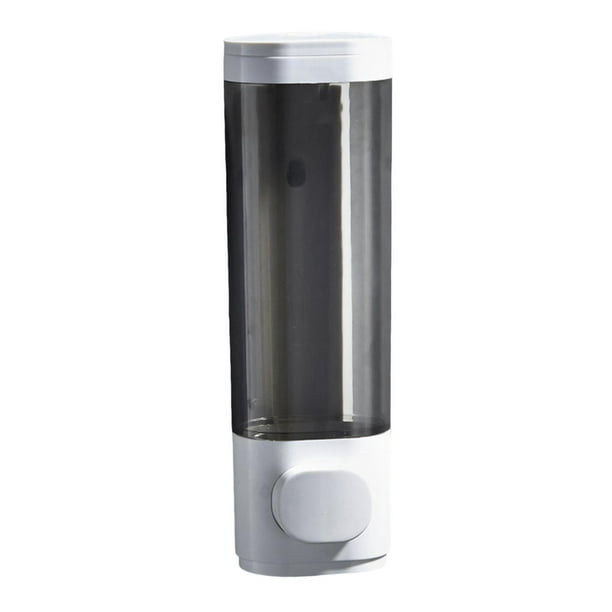 Dispensador manual de jabón de manos, dispensador de champú y acondicionador, montaje en pared individual Solo blanco 300ml