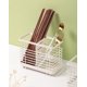 thumbnail image 5 of Soporte para utensilios de cocina Fregadero Estante de almacenamiento Caja de drenaje montada en la pared Palillos Jaula Cuchara Cuchillo y tenedor Estante de almacenamiento,Blanco TUNC Sencillez, 5 of 5