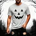 thumbnail image 6 of CONFREE Halloween Mens Short Sleeve Tshirts Crew Neck Hallowmas Pumpkin Face Graphic Lightweight T-Shirts, 6 of 7