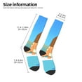 thumbnail image 3 of Saiise Bluey Funny Socks Men Women Boys Kids Adults Novelty Graphic Crew Tube Socks Crazy Design Casual Dress Socks for Sports,Running,Travel, 3 of 7