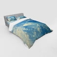 thumbnail image 2 of Ambesonne Landscape Bedding Set 4 Pcs, Sunrise Foggy Morning, Queen, Navy Cream, 2 of 2