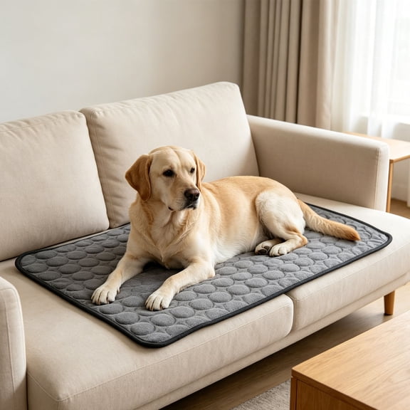 Self Cooling Pet Mat Ice Silk Cat Dog Cooling Cushion Washable Foldable Summer Cool Pad Breathable Mesh Back Heat Relief Sleeping Blanket for Indoor Car Travel Outdoor