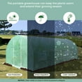 thumbnail image 5 of Patiojoy 10FT x 20FT x 6.5FT Portable Walk-in Greenhouse Outdoor Gardening Greenhouse w/ 2 Roll-up Zippered Doors 8 Side Mesh Windows, 5 of 9