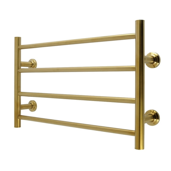 Kingston Brass DTM241647 Palatine 24" x 16" Stainless Steel Wall Mount 4-Tier Towel Rack, Brushed Brass