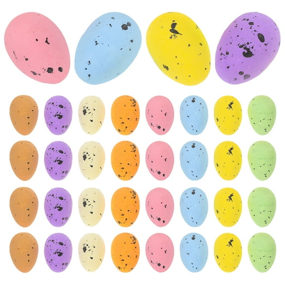 unbranded 100pcs Colorful Easter Eggs Bulk Decorative Foam Easter Eggs Stuffer Party Supplies 3cm