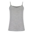 thumbnail image 7 of Womens Summer Sleeveless Cami Shirts V Neck Solid Spaghetti Straps Tank Vest Camisole Slim Fitted Soft Comfy Blouses, 7 of 7