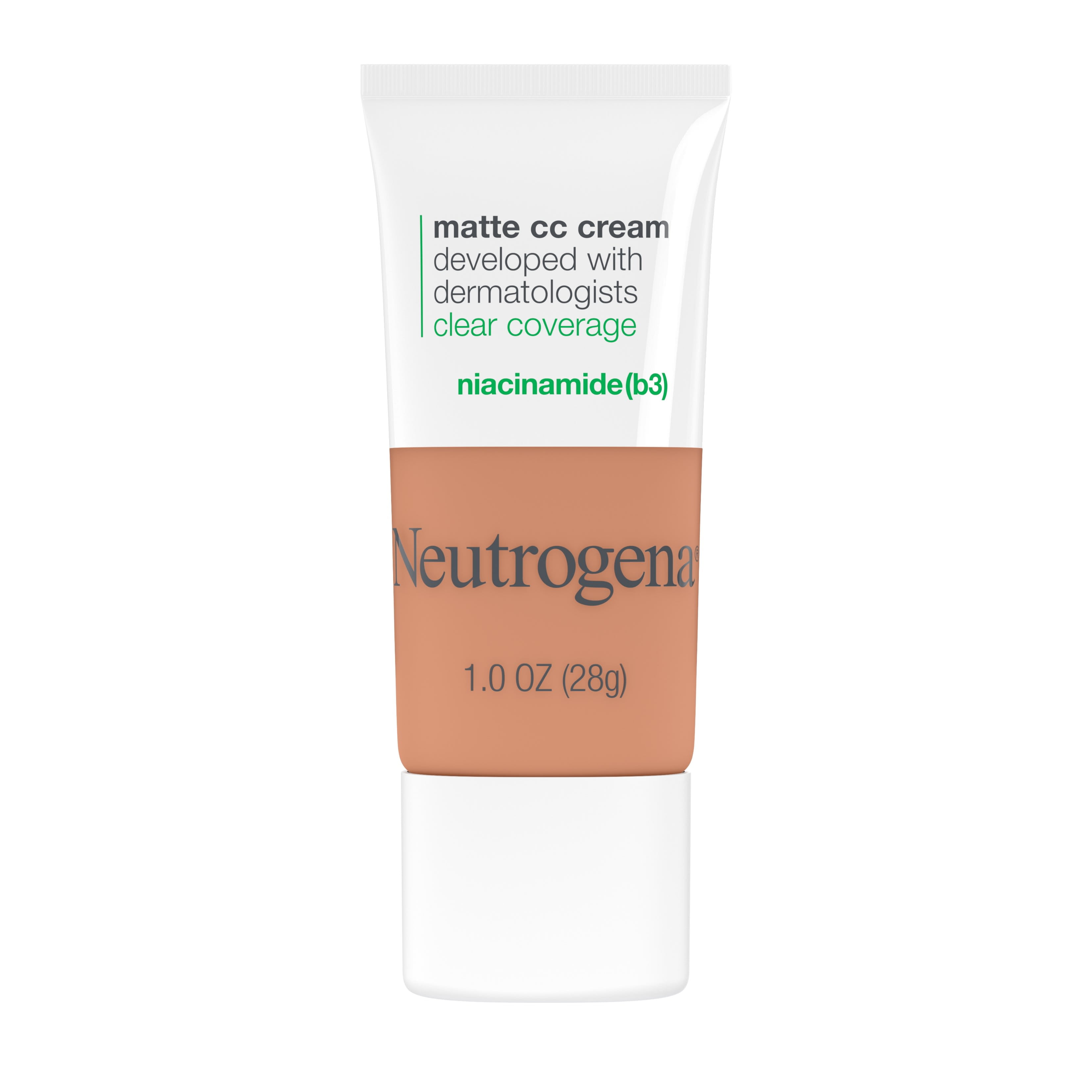 Neutrogena Clear Coverage Flawless Matte CC Cream, Cappuccino, 1 oz