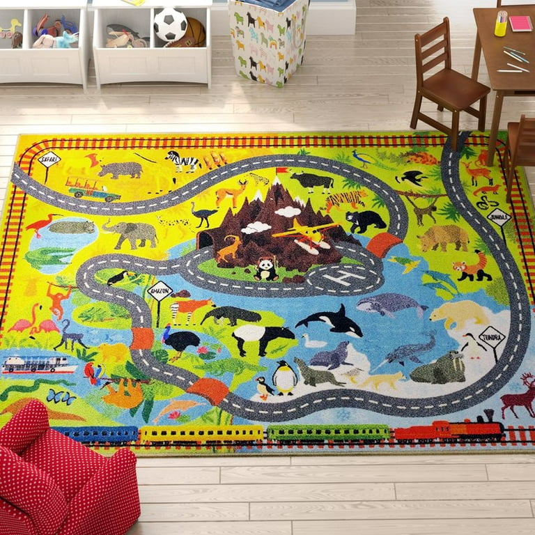 Monkey – illustrated animals area rug carpet in 2023