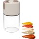 thumbnail image 2 of Tarro de condimento cuantitativo, botella medidora de especias de 100ml, dispensador de sal de vidrio, olla de almacenamiento de cocina, pimienta, comino en polvo, tarros de vidrio, utensilios, 2 of 5
