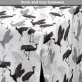 thumbnail image 4 of Birds Dog Crate Cover, Crane Silhouettes Long-Legged Flying Animals Spring Simplistic Graphic, Easy to Use Pet Kennel Cover for Dogs, 35" x 23" x 27", Charcoal Grey and White, by Ambesonne, 4 of 6