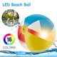 thumbnail image 2 of Muyoka ALIMARO - Pelota de playa con luz LED que brilla en la piscina, juguete IP68, resistente al agua, inflable, brillante, pelota de playa que cambia de color, bola de piscina, flotador reutilizabl Muyoka Hogar, 2 of 6