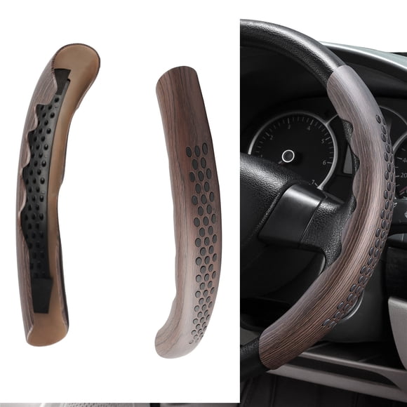 1 Pair Universal Steering Wheel Cover Booster Wood Grain Anti-slip Accessories