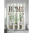 thumbnail image 5 of Farmhouse Shower Curtain Set ，Waterproof Fabric Shower Curtains Home Sweet Home Green Eucalyptus Wood Grain Shower Curtains for Bathroom,Bathroom Decor 72"x84", 5 of 6