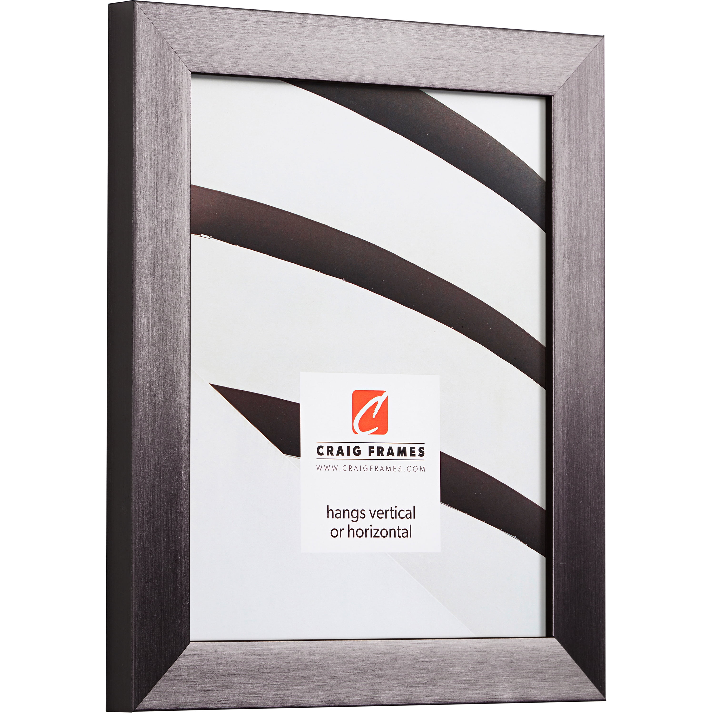Craig Frames Modern Aesthetics 125, 18x24 inch Picture Frame Matted for a 12x18 Photo, Charcoal, Set of 4