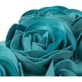 thumbnail image 4 of JWH Handmade 3D Rose Floral Accent Throw Pillow Cases for Bed Sofa Chair Decor 12x20inch Lake Blue, 4 of 8