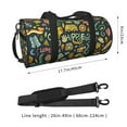 thumbnail image 4 of Gaeub Colorful Hippie Lightweight Travel Cylinder Bag Gym Tote Bag Sports Training Duffle Bag with Pockets and Straps, 4 of 8