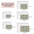 thumbnail image 6 of Green Orange Beige Boho Outdoor Rug 4x6 Ft, Non Slip Washable Area Rug, Retro Ethnic Tribal Abstract Art Patio Rugs Carpet Runner, Large Floor Mat for Indoor/Outdoor Deck Porch Camping, 6 of 8