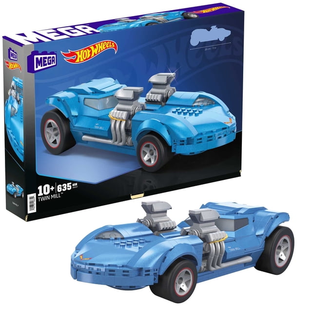 Juego de juguetes de construcción Mega Hot Wheels Twin Mill 635 piezas