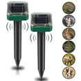 thumbnail image 3 of Picos disuasorios sónicos de topos con energía solar, repelente de serpientes para jardín y patio, repelente de marmotas, paquete de 2, negro, 3 of 5
