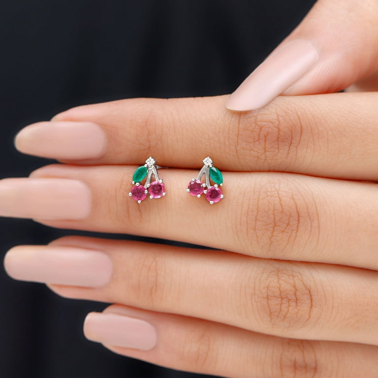 Ruby cherry deals earrings