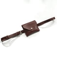thumbnail image 2 of Waist Bag Mini Belt Pouch | Adjustable PU Leather Card Holder | Black Brown Wine | Waterproof Scratch-Resistant | 10.5x8 cm | 1 Piece Waist Hanging Bag, 2 of 6