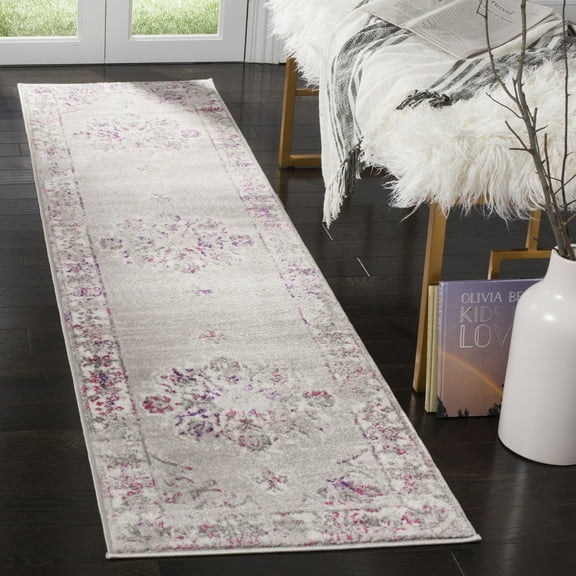 SAFAVIEH Skyler Collection SKY169P Grey / Pink Rug