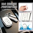 thumbnail image 4 of Key Fob Cover Compatible with Fit for Honda Accord Civic CR-V HR-V Pilot Passport Ridgeline Keychain Case Holder Protector,Silver-white, 4 of 6
