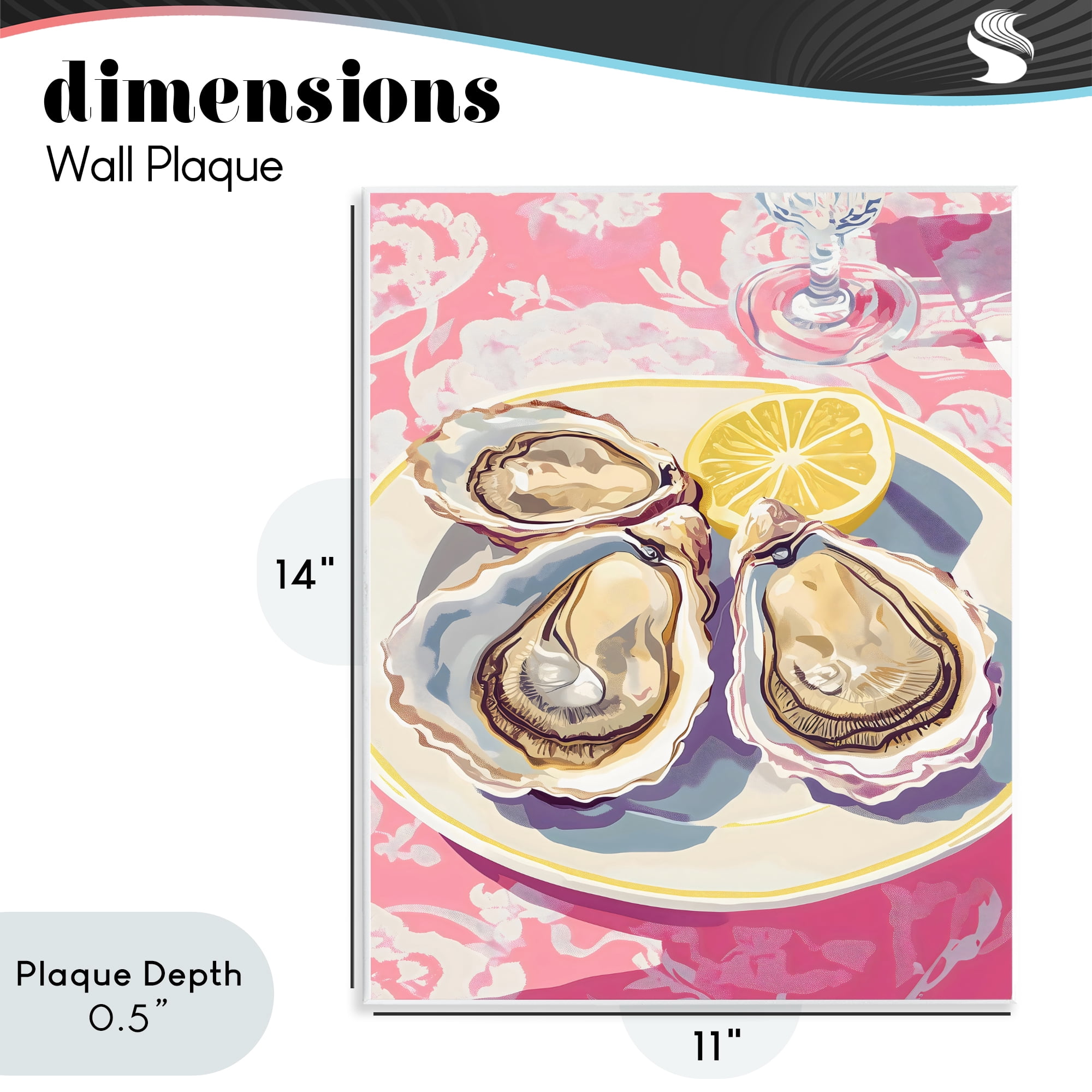 Stupell Industries Plated Oysters & Lemons Wall Plaque Art, design by The Prints Vibe