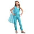 thumbnail image 2 of Aislor Combinaison une Pièce Sans Manches à Sequins pour Filles, Col en V, pour Mariage, Fête, Bal, Bleu Clair 8, 2 of 7
