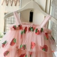 thumbnail image 4 of Hihipz Toddler Girl's Tulle Dress Sleeveless Strawberry Sequin Tiered Dresses Kids Girls Holiday Party Princess Dress,Sizes 6M-6Y, 4 of 6