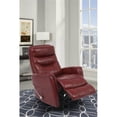 thumbnail image 2 of Pemberly Row Transitional Leather Manual Swivel Glider Recliner in Red, 2 of 6