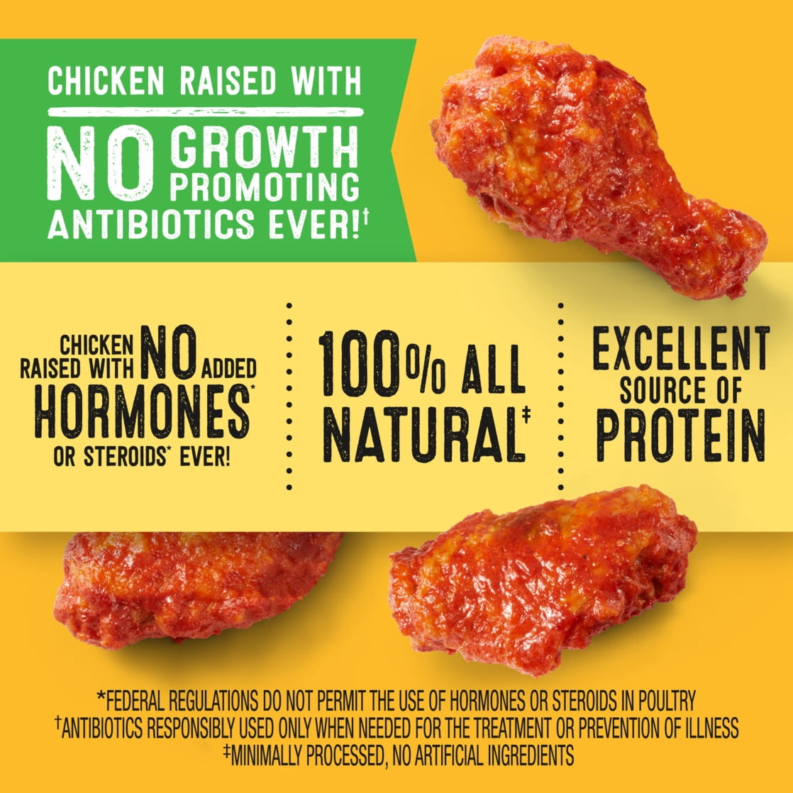 Foster Farms Hot 'N Spicy Chicken Wings, 22 oz (Frozen)