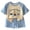 Blue, variant on KPOPLK First Birthday Baby Boy outfit Summer Casual Crew Neck Waffle Knit Shirt Infant Clothes Shorts Set(18-24 Months,Brown)