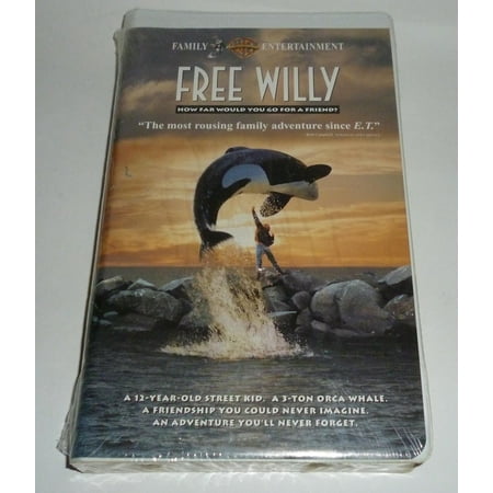 Free Willy 1993 VHS tape WARNER BROS. FAMILY ENTERTAINMENT Clam Shell
