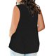 thumbnail image 5 of Tops para adolescentes,Camisola de cuello en V para mujer, sin mangas, con botones, de imitación de tela, corte entallado, ideal para uso diario y en casa, sopatenor, 5 of 9