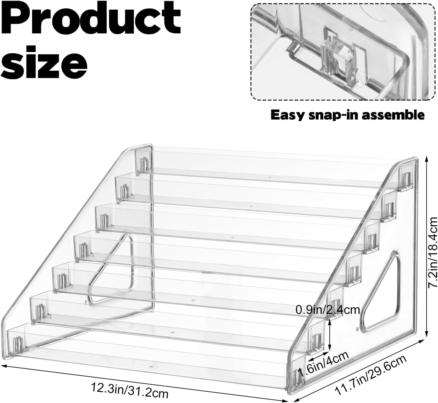 Clear Paint Organizer,7 Layers Acrylic Paint Organizer,Paint Storage Rack,Craft Paint Organizer Rack,Miniature Paint Holder for Paint Storage